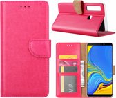 LuxeBass Hoesje geschikt voor Samsung Galaxy A9 (2018) - Bookcase Roze - portemonnee hoesje - telefoonhoes - gsm hoes - telefoonhoesjes