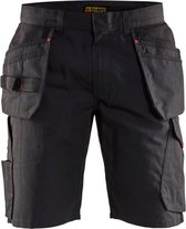 Blaklader Service short met spijkerzakken 1494-1330 - Zwart/Rood - C44