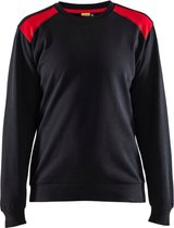 Blaklader Sweatshirt bi-colour Dames 3408-1158 - Zwart/Rood - M