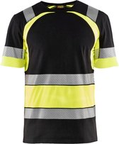 Blaklader T-shirt High Vis 3421-1030 - Zwart/High Vis Geel - S