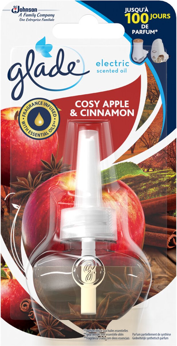 6x Glade Elektrische Geurverspreider Navul Apple & Cinnamon 20 ml
