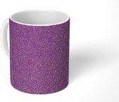 Mok - Koffiemok - Glitters op een roze achtergrond - Mokken - 350 ML - Beker - Koffiemokken - Theemok