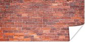 Affiche Brique - Mur - Rouge - 80x40 cm