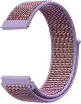 Strap-it Nylon horlogeband 20mm - universeel - lila