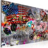 Schilderij - American Graffiti.