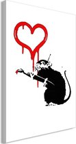 Schilderij - Love Rat (1 Part) Vertical.