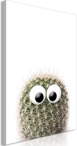 Schilderij - Cactus With Eyes (1 Part) Vertical.
