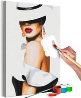 Doe-het-zelf op canvas schilderen - Elegant Hat.