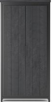 Cod collection 2 door black cabinet 180x40x90-cmam003blc