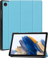 Hoes Geschikt voor Samsung Galaxy Tab A8 Hoes Book Case Hoesje Trifold Cover - Hoesje Geschikt voor Samsung Tab A8 Hoesje Bookcase - Lichtblauw