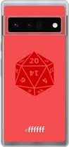 6F hoesje - geschikt voor Google Pixel 6 Pro -  Transparant TPU Case - D20 - Red #ffffff