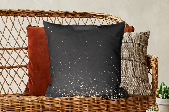 Coussins Coussins décoratifs - Oreillers Salon - 50x50 cm - Paillettes sur fond noir