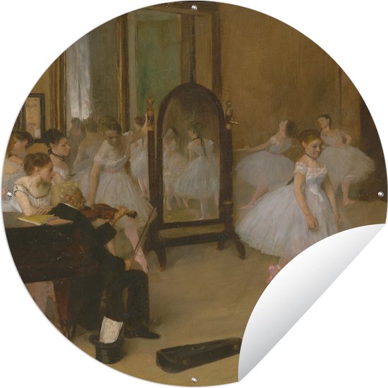 Garden Circle La Classe de Danse - Peinture d' Edgar Degas - 90x90 cm - Affiche de Jardin Ronde - Extérieur