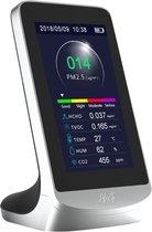 afecto LCD-scherm CO2 Meter HCHO / TVOC / PM2.5 luchtkwaliteit Monitor| Luchtkwaliteit meter - Draagbare co2 meter - Luchtvochtigheidsmeter - Tempratuur - Fijnstof meter - NDIR sen