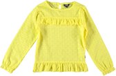 Little miss juliette geel katoenen ruffle blouse shirt - Maat 146/152
