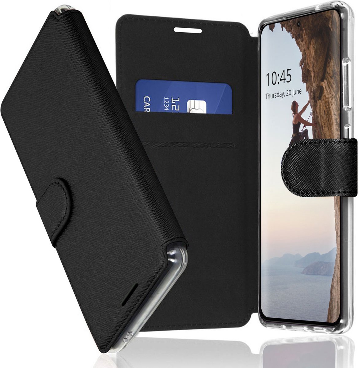Accezz Hoesje Geschikt voor Samsung Galaxy S22 Ultra Hoesje Met Pasjeshouder - Accezz Xtreme Wallet Bookcase - Zwart