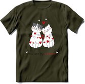 You Are My Sweety - Valentijn T-Shirt | Grappig Valentijnsdag Cadeautje voor Hem en Haar | Dames - Heren - Unisex | Kleding Cadeau | - Leger Groen - XL
