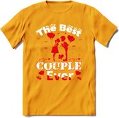 The Best Couple Ever - Valentijn T-Shirt | Grappig Valentijnsdag Cadeautje voor Hem en Haar | Dames - Heren - Unisex | Kleding Cadeau | - Geel - XXL