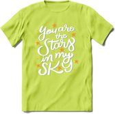 You Are The Stars In My Sky - Valentijn T-Shirt | Grappig Valentijnsdag Cadeautje voor Hem en Haar | Dames - Heren - Unisex | Kleding Cadeau | - Groen - L