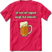Ik Vond Het Volgende Biertje Toch Lekkerder T-Shirt | Bier Kleding | Feest | Drank | Grappig Verjaardag Cadeau | - Roze - S