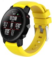 Siliconen Smartwatch bandje - Geschikt voor  Xiaomi Amazfit Pace silicone band - geel - Horlogeband / Polsband / Armband