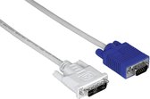 Hama DVI / VGA Adapterkabel DVI-A 12+5-polige stekker, VGA 15-polige stekker 1.80 m Grijs 45075 Schroefbaar DVI-kabel