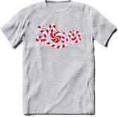 Love - Valentijn T-Shirt | Grappig Valentijnsdag Cadeautje voor Hem en Haar | Dames - Heren - Unisex | Kleding Cadeau | - Licht Grijs - Gemaleerd - XXL