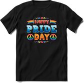 Pride Day | Pride T-Shirt | Grappig LHBTIQ+ / LGBTQ / Gay / Homo / Lesbi Cadeau Shirt | Dames - Heren - Unisex | Tshirt Kleding Kado | - Zwart - S