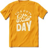 Pride Day | Pride T-Shirt | Grappig LHBTIQ+ / LGBTQ / Gay / Homo / Lesbi Cadeau Shirt | Dames - Heren - Unisex | Tshirt Kleding Kado | - Geel - L