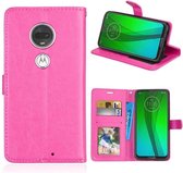 LuxeBass Hoesje geschikt voor Motorola Moto G7 / G7 Plus hoesje book case roze - telefoonhoes - gsm hoes - telefoonhoesjes