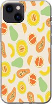 Geschikt voor iPhone 13 hoesje - Fruit - Patronen - Meloen - Siliconen Telefoonhoesje