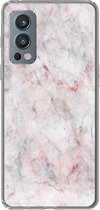 Coque OnePlus Nord 2 5G - Marbre - Rouge - Natuursteen - Siliconen