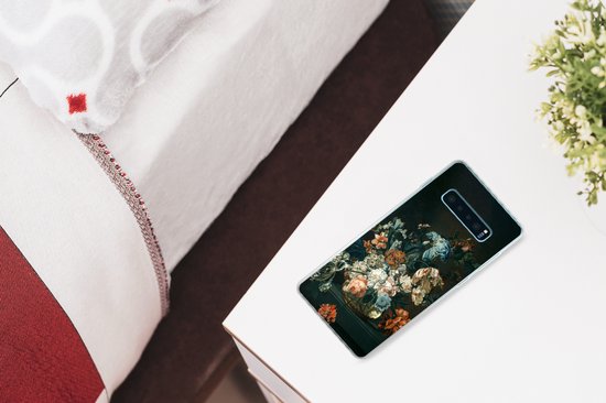 Telefoonhoesje Geschikt voor Samsung Galaxy S10 Plus hoesje - Stilleven met bloemen - Oude meesters - Kunst - Siliconen Telefoonhoesje Telefoonhoesje