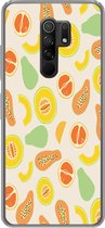 Geschikt voor Xiaomi Redmi 9 hoesje - Fruit - Patronen - Meloen - Siliconen Telefoonhoesje