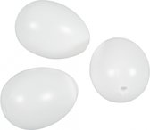 24x Plastic eieren wit 4,5 cm
