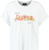 TAIFUN Dames Statement-shirt Weiß gemustert-46