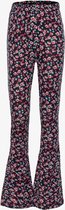 TwoDay meisjes flared broek met bloemenprint - Blauw - Maat 134/140