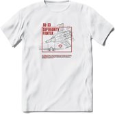 SU-33 Vliegtuig T-Shirt | Unisex leger Kleding | Dames - Heren Straaljager shirt | Army F16 | Grappig bouwpakket Cadeau | - Wit - M