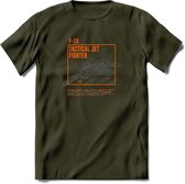 F-15 Vliegtuig T-Shirt | Unisex leger Kleding | Dames - Heren Straaljager shirt | Army F16 | Grappig bouwpakket Cadeau | - Leger Groen - M
