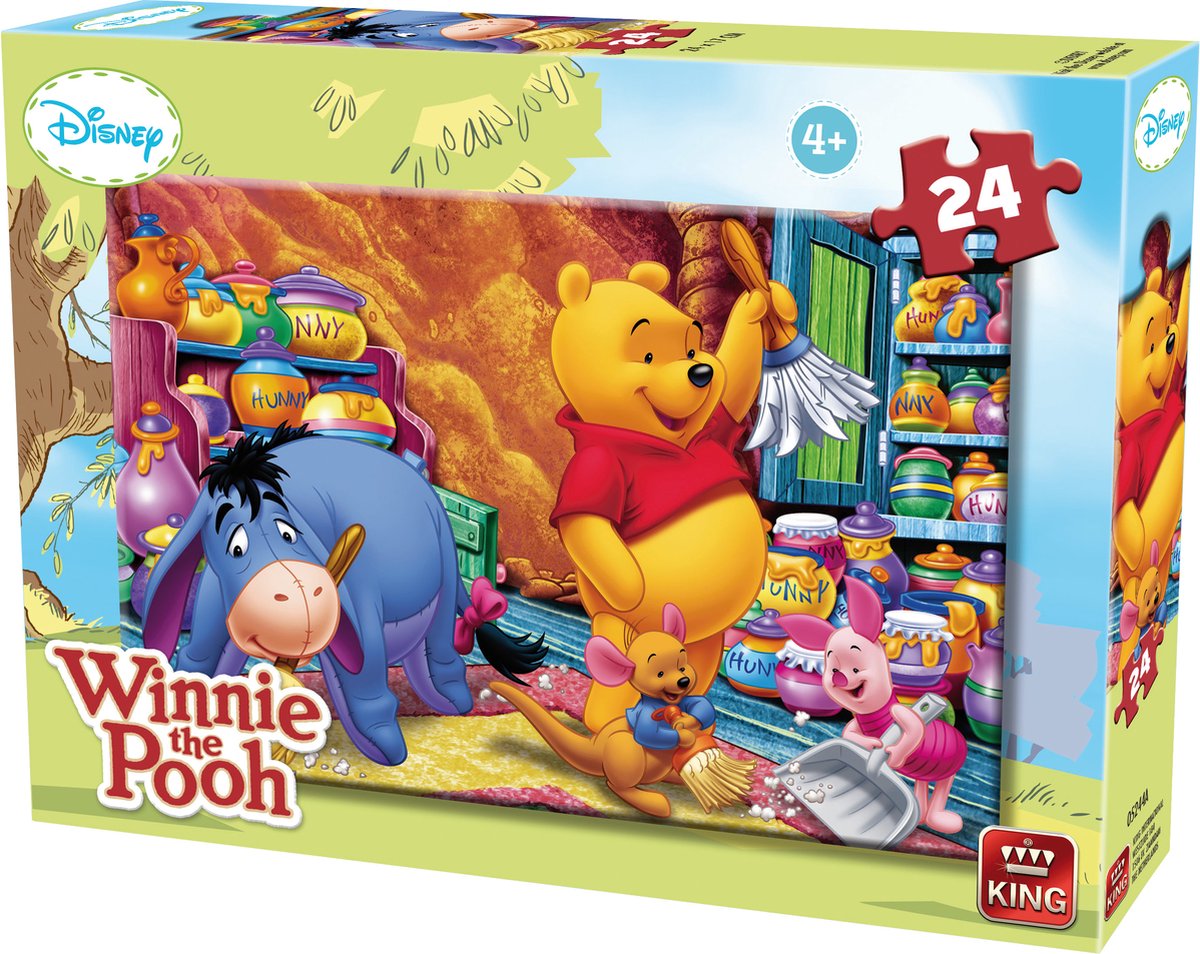 King Legpuzzel Winnie The Pooh 24 Stukjes