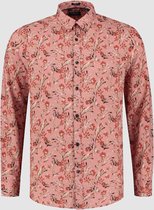Hemd Shirt regular collar Small Flower Linen Old Rose