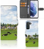 Wallet Book Case Geschikt voor Samsung Galaxy S22 Plus Smartphone Hoesje Hollandse Koeien