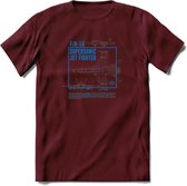 F-18 Vliegtuig T-Shirt | Unisex leger Kleding | Dames - Heren Straaljager shirt | Army F16 | Grappig bouwpakket Cadeau | - Burgundy - XXL