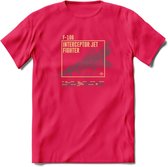 F-106 Vliegtuig T-Shirt | Unisex leger Kleding | Dames - Heren Straaljager shirt | Army F16 | Grappig bouwpakket Cadeau | - Roze - M