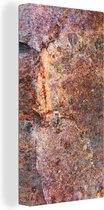 Canvas Schilderij IJzer - Bruin - Roest - 20x40 cm - Wanddecoratie