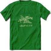 A-10 Warthog Vliegtuig T-Shirt | Unisex leger Kleding | Dames - Heren Straaljager shirt | Army F16 | Grappig bouwpakket Cadeau | - Donker Groen - M