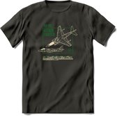 AV-8B Vliegtuig T-Shirt | Unisex leger Kleding | Dames - Heren Straaljager shirt | Army F16 | Grappig bouwpakket Cadeau | - Donker Grijs - XXL