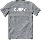 Curry - Snack T-Shirt | Grappig Verjaardag Kleding Cadeau | Eten En Snoep Shirt | Dames - Heren - Unisex Tshirt | - Donker Grijs - Gemaleerd - 3XL