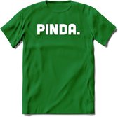 Pinda - Snack T-Shirt | Grappig Verjaardag Kleding Cadeau | Eten En Snoep Shirt | Dames - Heren - Unisex Tshirt | - Donker Groen - XL