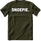 Snoepie - Valentijn T-Shirt | Grappig Valentijnsdag Cadeautje voor Hem en Haar | Dames - Heren - Unisex | Kleding Cadeau | - Leger Groen - S